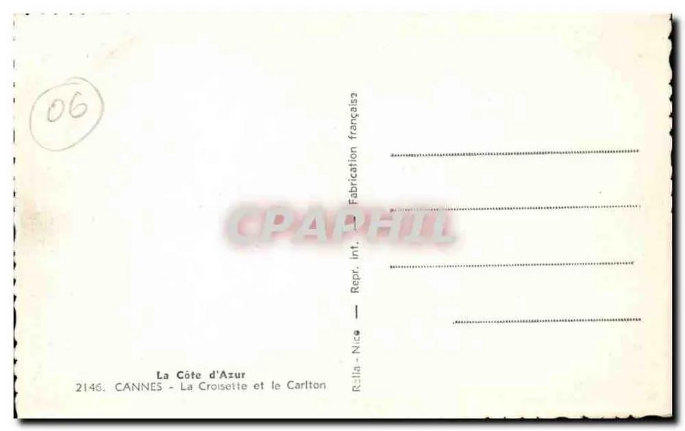 Cannes - Die Croisette und das Carlton — Rella - Rückseite
