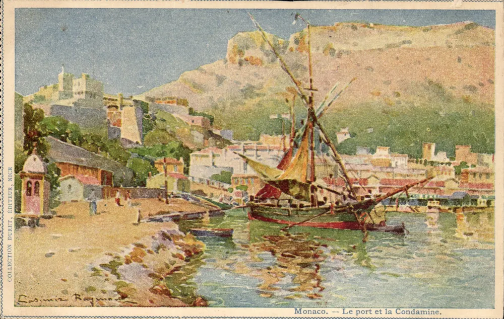 Monako — port i Condamine — kolekcja Duret, wydawca, Nice - Awers