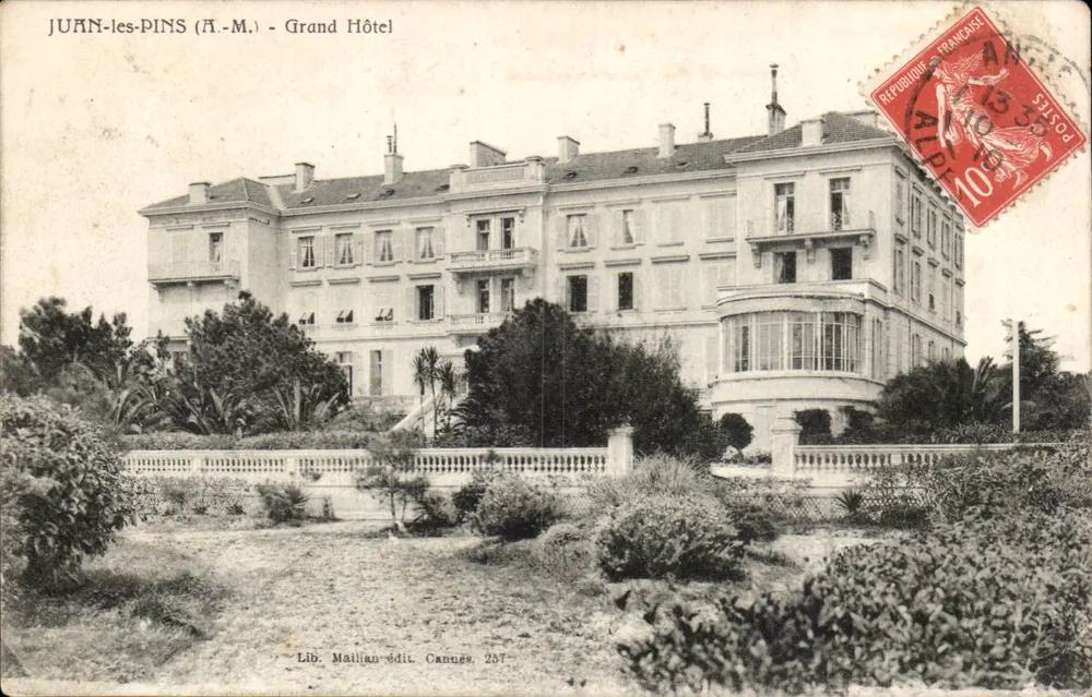 Juan-les-Pins (A.-M.) - Grand Hôtel — Lib. Mailian édit. Cannes 287 - Frente