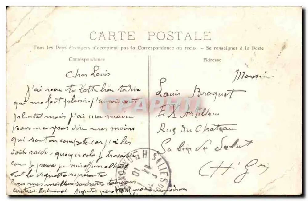 Juan-les-Pins (A.-M.) - Grand Hôtel — Lib. Mailian édit. Cannes 287 - Verso