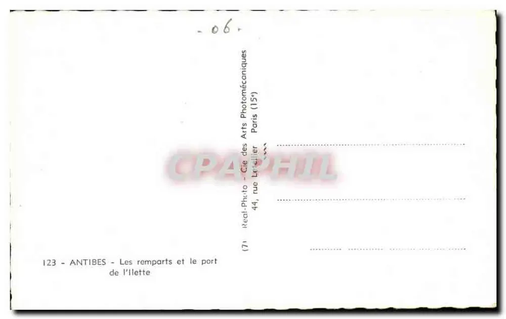 Antibes - Die Mauern und der Hafen von l'Illet - Rückseite
