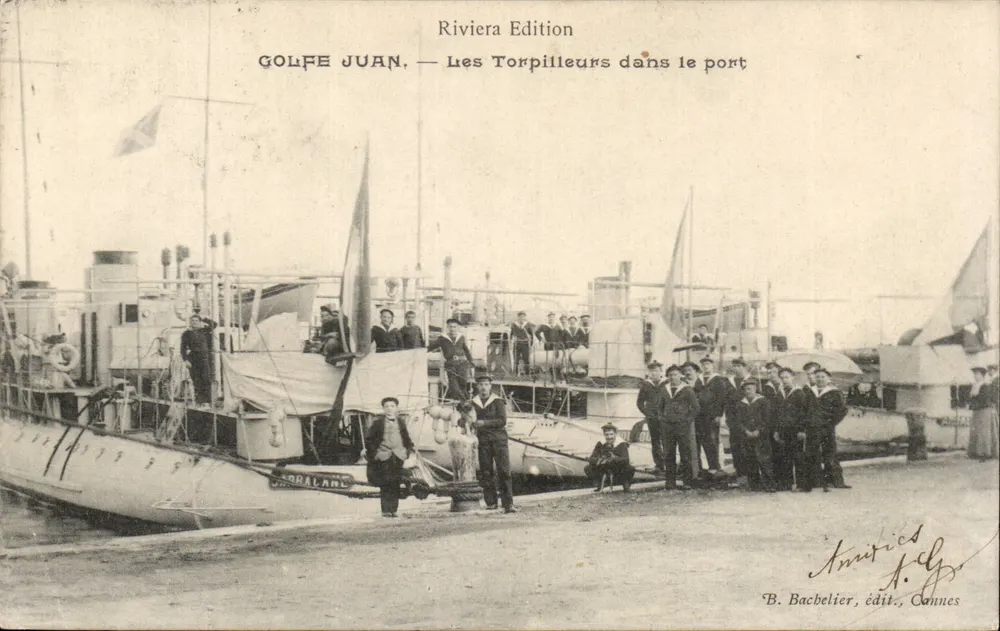 Golfe Juan — Die Torpedoboote am Hafen — Riviera Edition - Vorderseite