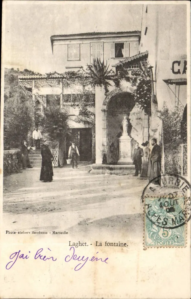 Laghet - A fonte — Fotolaboratório Baudonin - Marselha - Frente