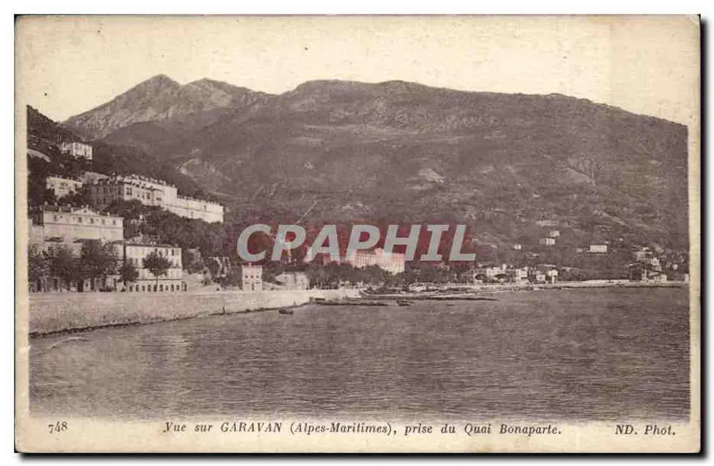 Aussicht auf GARAVAN (Alpes-Maritimes) — vom Quai Bonaparte aus — ND. Foto n°748 - Vorderseite