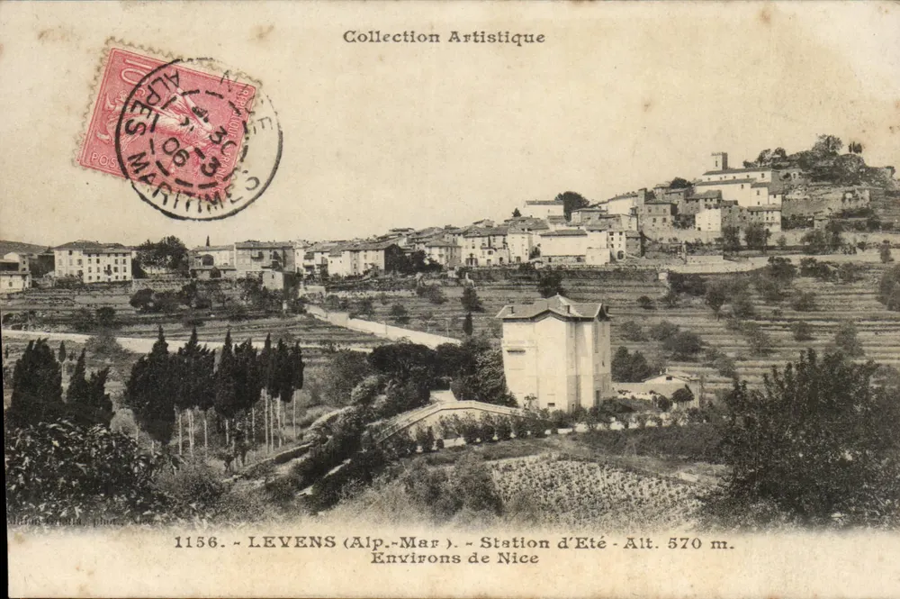 Levens (Alpes-Maritimes) - Estação de Verão - Alt. 570 m. - Regiões de Nice — Coleção Artística, n° 1156 - Frente