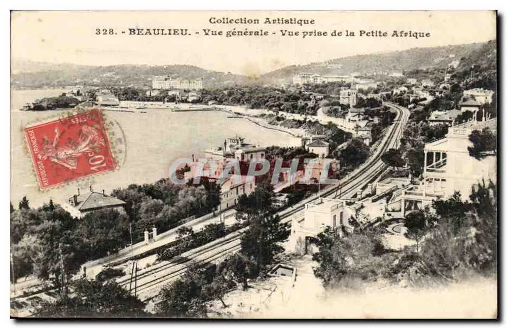 Beaulieu - Allgemeine Ansicht - Aufnahme aus der Petite Afrique — Künstlerische Sammlung, Nr. 328 - Vorderseite