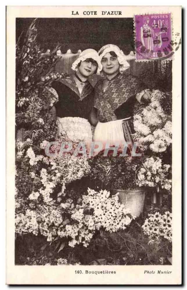 La Côte d'Azur — Bouquetières — Foto Munier, n°160 - Anverso