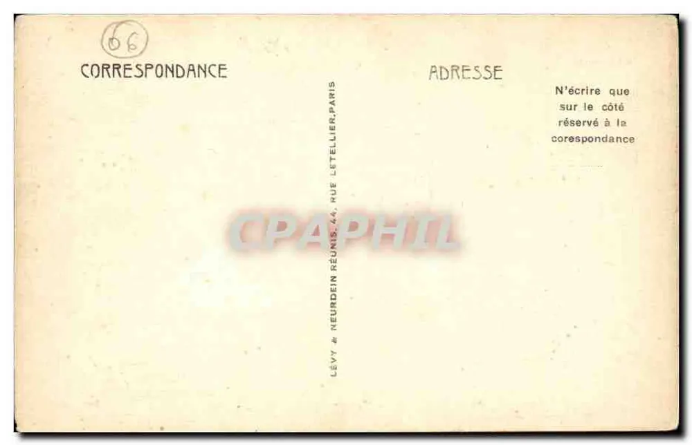 Menton — Caminho florido na Fronteira — Lévy & Neurdein, 44, rue Letellier, Paris - Verso