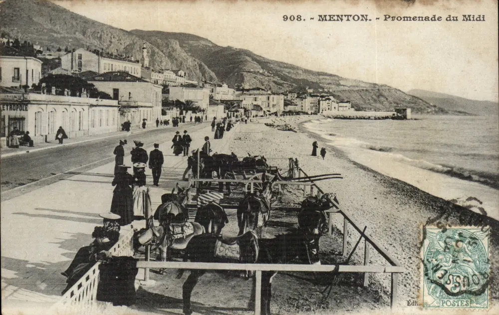 Menton - Promenade do Meio-Dia — Editora POSTES, n° 908 - Frente