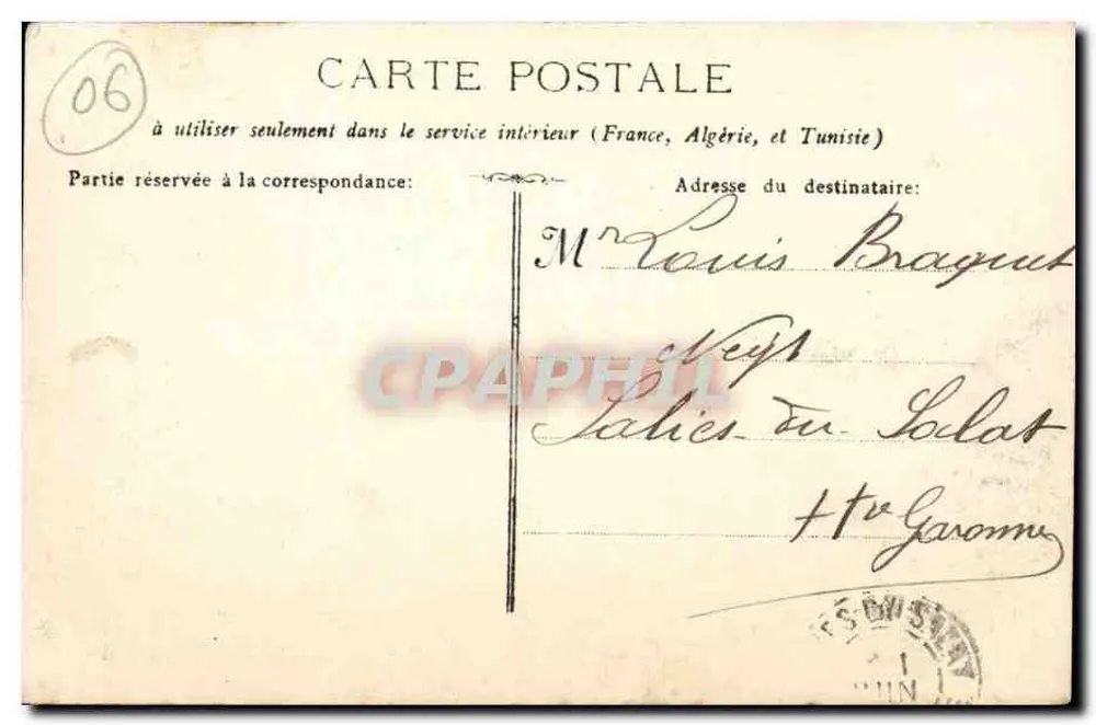 La Turbie (alp. marit.) — Alte Straße - Römischer Bogen — Gilletta phot. Nice - Rückseite