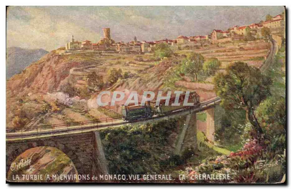 La Turbie (A.M.) arredores de Mônaco — vista geral — C.A. Cremaillère - Frente