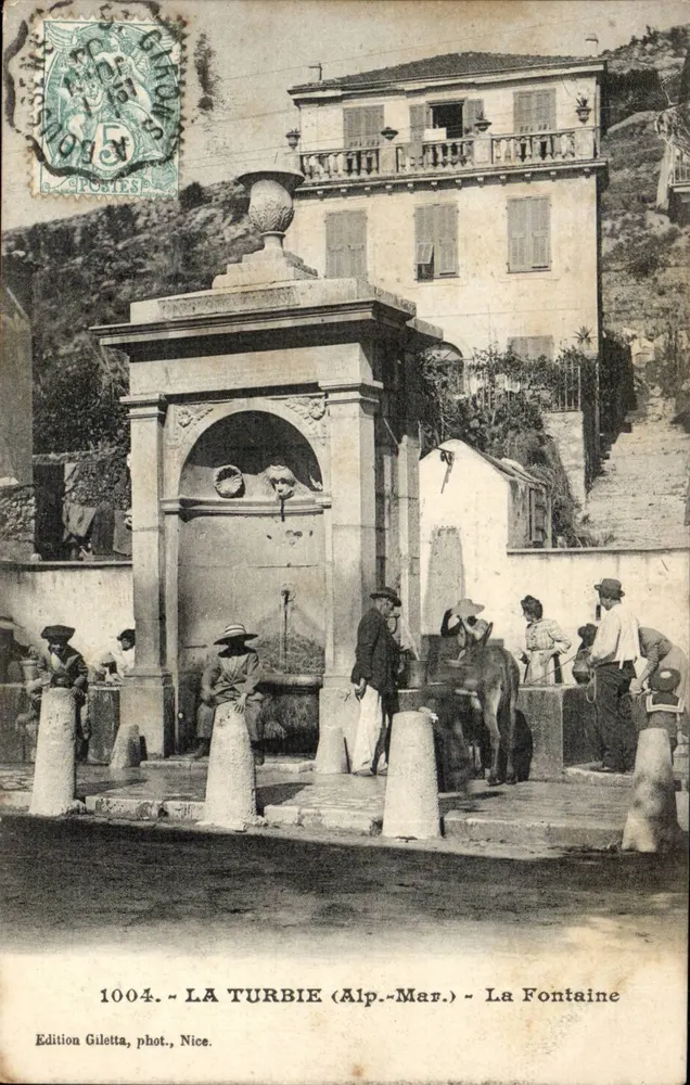 La Turbie (Alp.-Mar.) — La Fontaine — Edition Giletta, Foto Nice, Nr. 1004 - Vorderseite