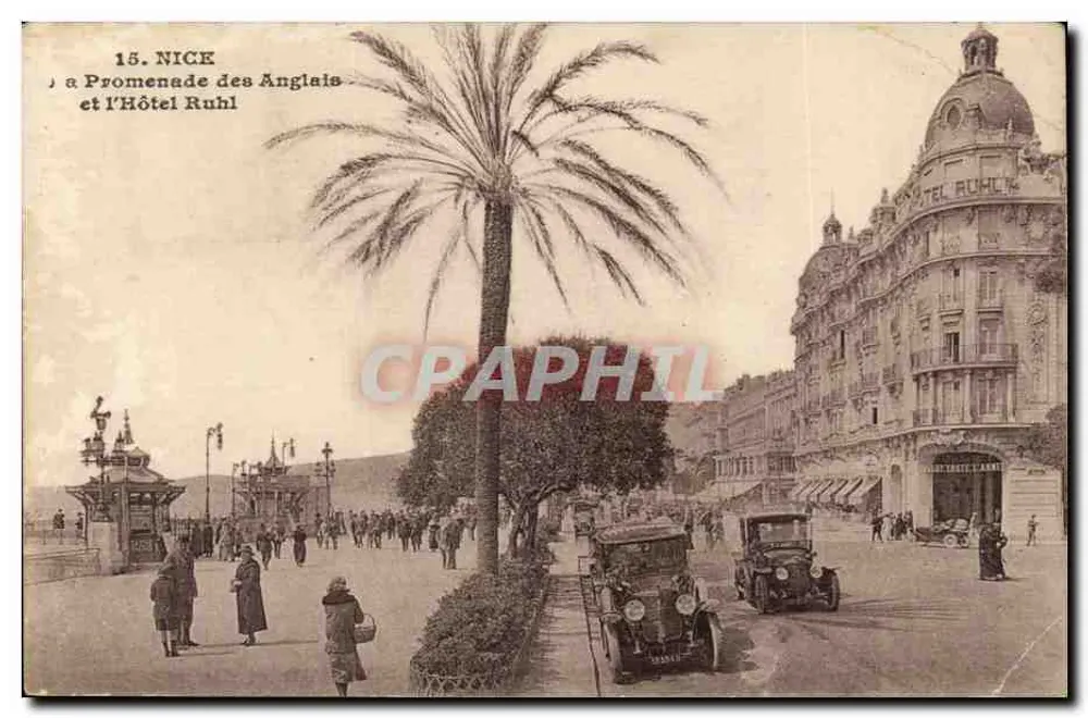 Nice - Die Promenade des Anglais und das Hotel Ruhl - Vorderseite