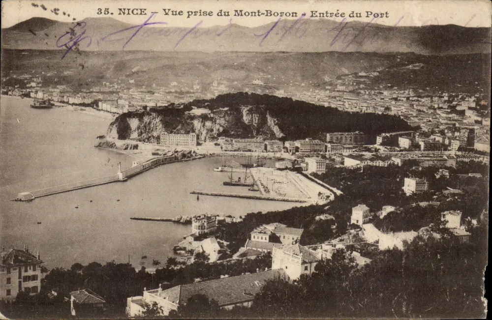 NICE — Ansicht vom Mont-Boron — Eingang zum Hafen — Verlag: Baudravement & photographie N° 35 - Vorderseite