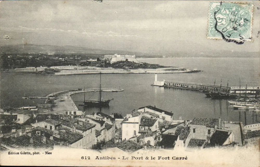 Antibes - Der Hafen & das Fort Carré — Edition Gilelta, Foto - Nice, Nr. 612 - Vorderseite