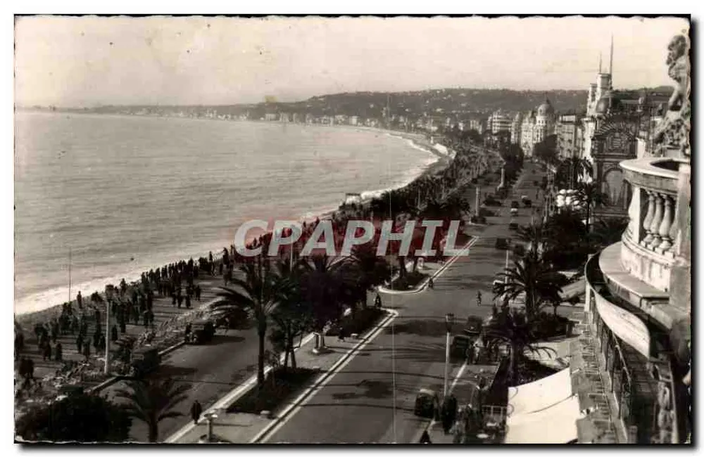 Vue da Promenade des Anglais em Nice — editada por L. Gilletta & C. — número de série não visível - Frente