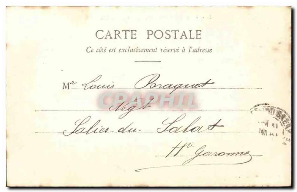 Niza — Vista tomada desde el Col de Villefranche — Edición G. Smith, Niza, n°109 - Reverso