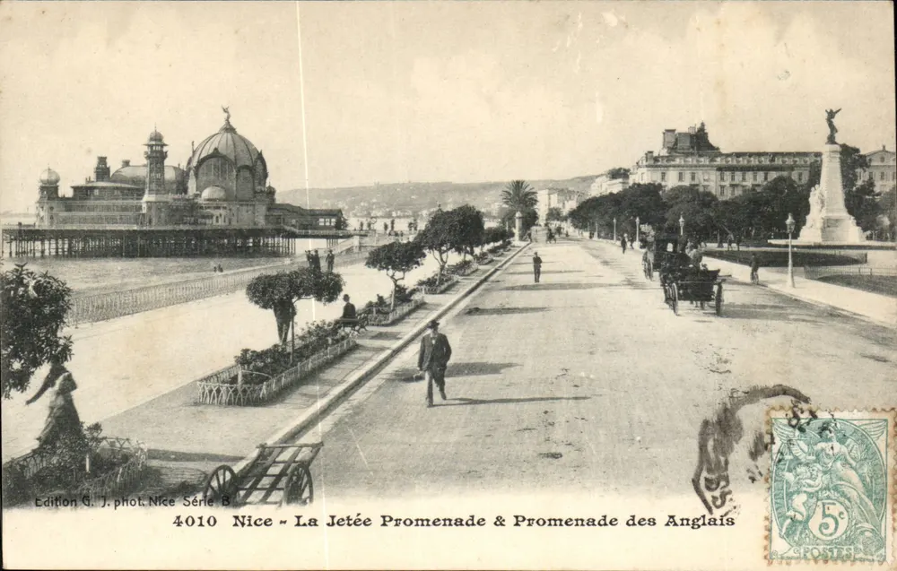 Nice - La Jetée, Promenade & Promenade des Anglais — Edition G. J. phot. Nice Serie B - Vorderseite