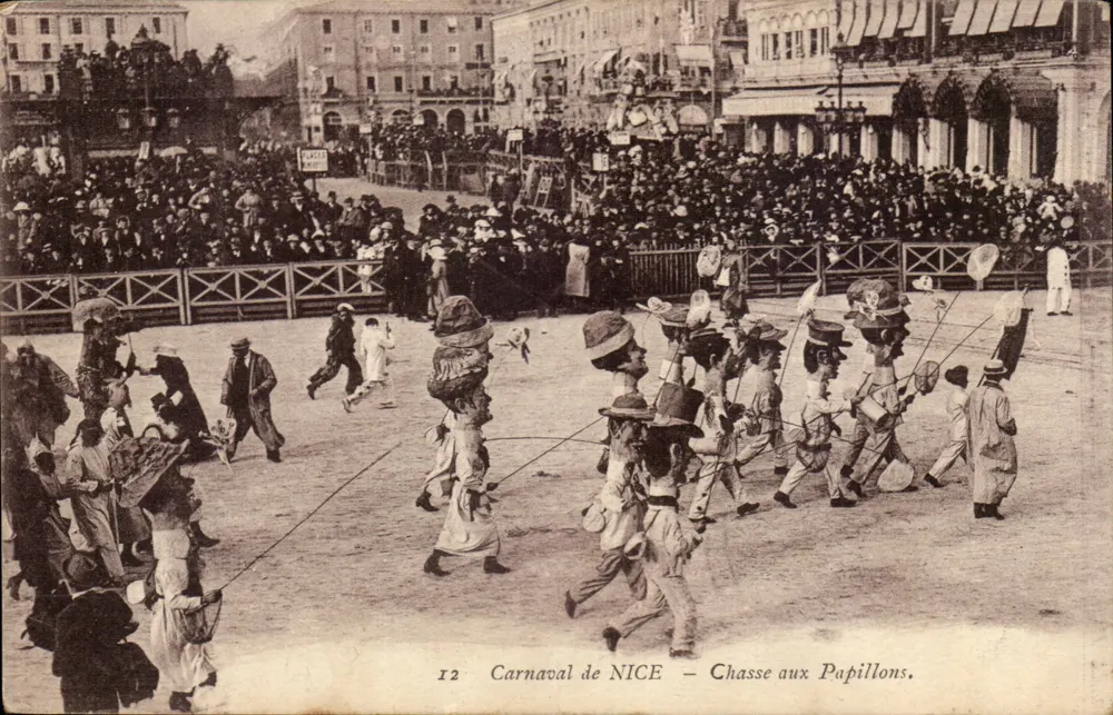 Carnevale di NICE — Caccia ai Farfalle — editore: Marius Bar-Toulon, n. 12 - Recto