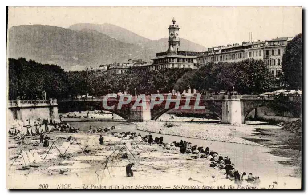 Nice — Der Paillon-Fluss und die Turm St-François — Verlag L.I. n°200 - Vorderseite
