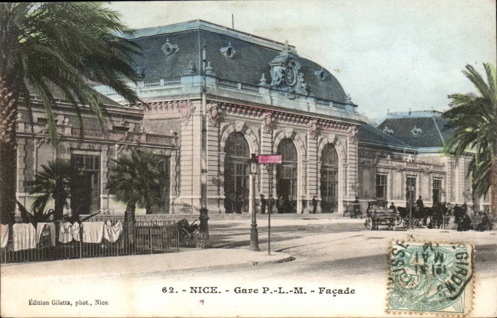 Nice - Estação P.-L.-M. - Fachada — Edição Giletta, fot. Nice, n°62 - Frente