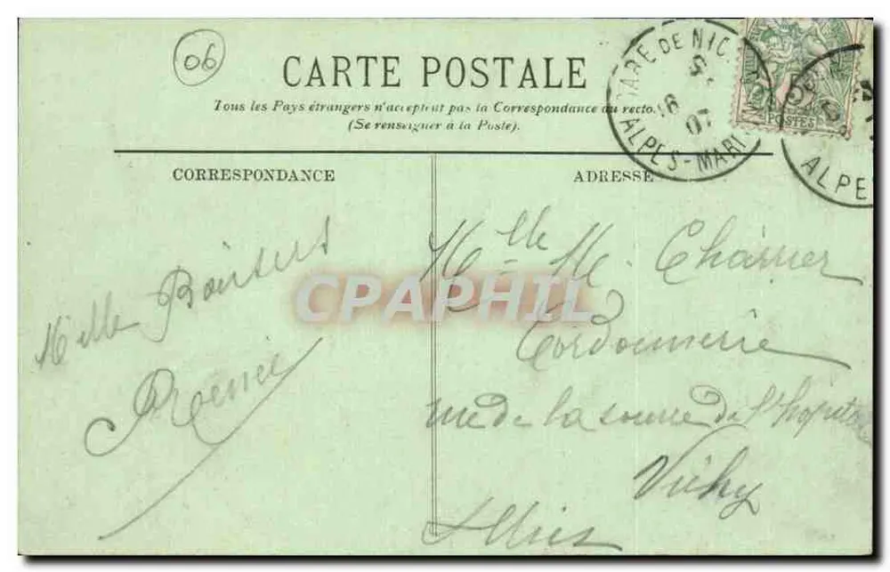 NICE — A Promenade dos Ingleses — LL. — n° 1236 - Verso