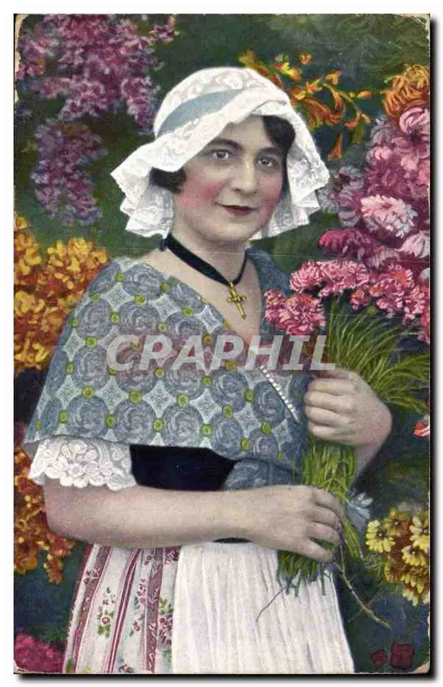 Mulher em traje tradicional — florista na Côte d'Azur — n°26 - Frente