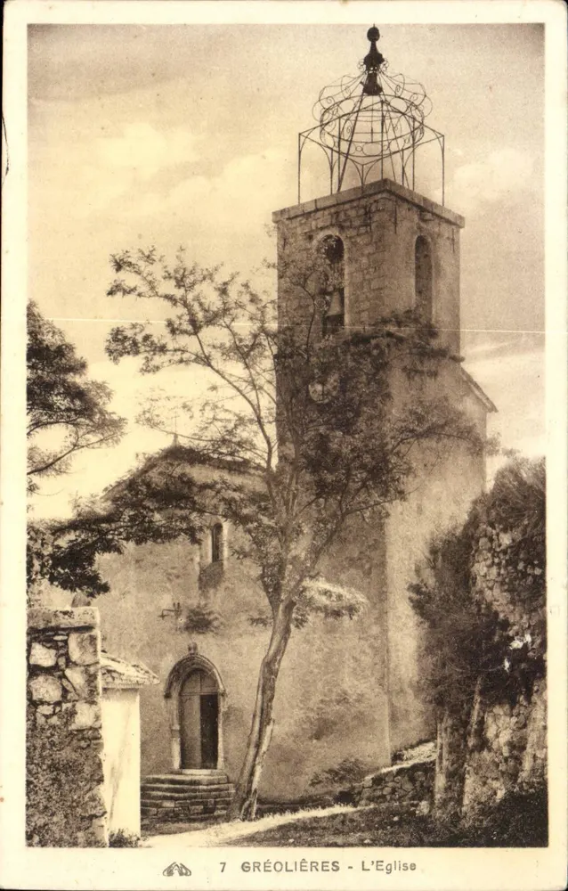 Gréolières - L'Église — éditeur : A. Photomécanique, Strasbourg - Frente