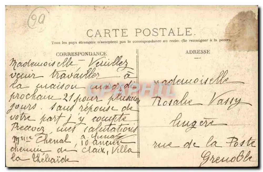 La Colle-sur-Loup — Hotel-Pension Beau Séjour — Foto. Oulman, Nice - Rückseite