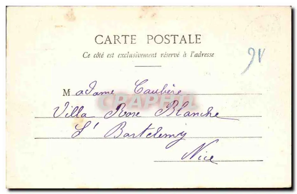 Antibes e Porta da Salis — 619 — Editor Gauthier, número de série visível - Verso