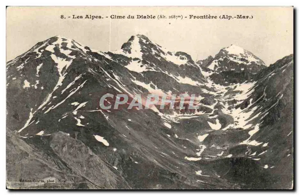 अल्प्स - शैतान की चोटी (ऊंचाई 2687 मीटर) - सीमा (अल्प-मार.) - संस्करण गिल, फोटो नियर - आगे