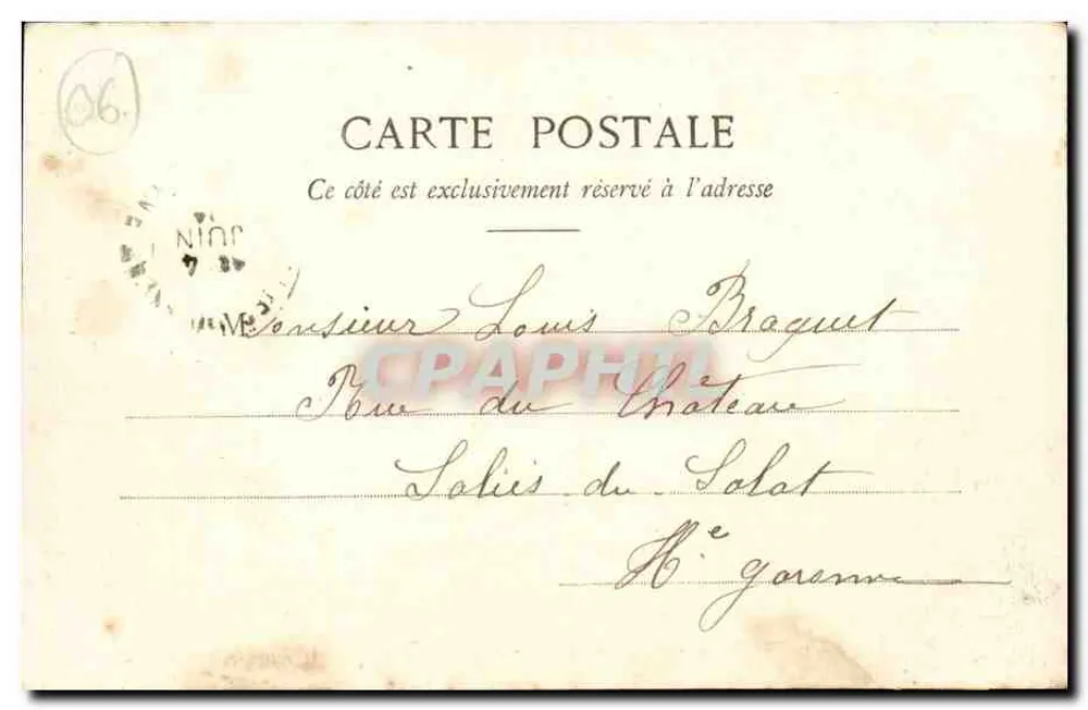 Villefranche - Die Bucht - Ansicht vom Weg nach Nice — Edition Giletta, phot., Nice, n° 301 - Rückseite