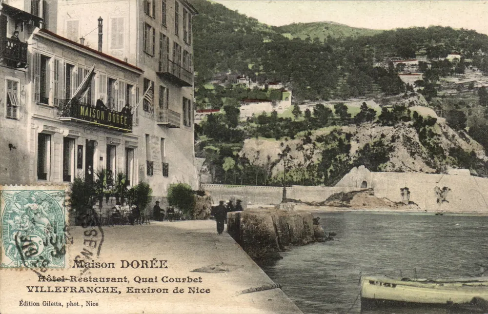 Maison Dorée — Hotel-Restaurant, Quai Courbet, Villefranche, Umgebung von Nice — Édition Giletta, phot., Nice - Vorderseite