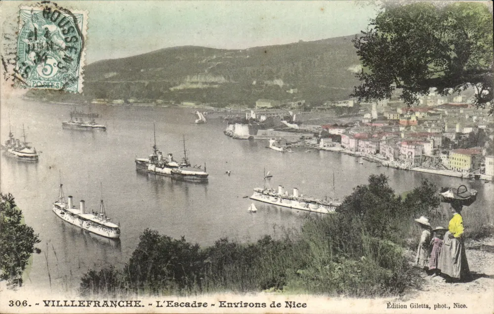 Villefranche - Die Flotte - Umgebung von Nice — Édition Giletta, phot., Nice, n° 306 - Vorderseite