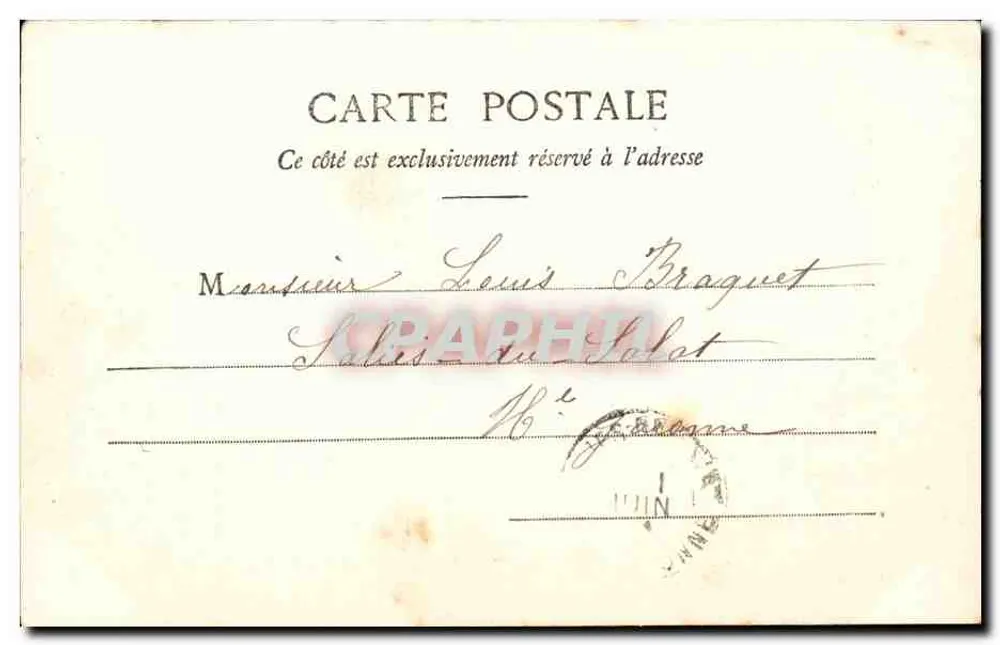 Juan-les-Pins — A Pinède — Edição Giletta, fotografia, Nire, n° 652 - Verso