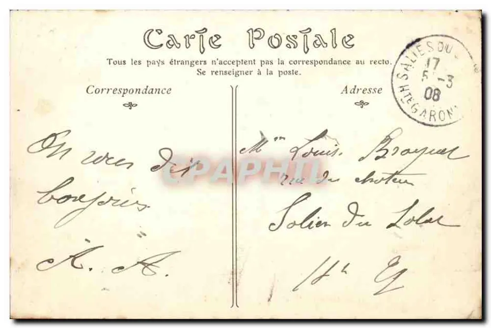 O Golfo JUAN e o Cabo d'ANTIBES — ND. Fot. — n° 232 - Verso