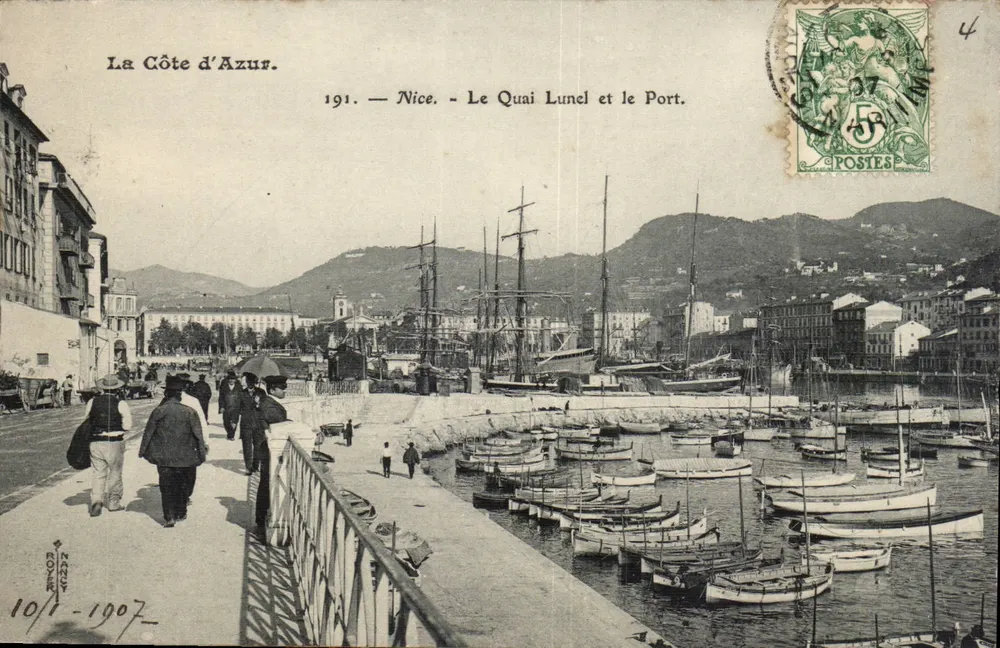 Nice — O Quai Lunel e o Porto — Editor Noyes, n° 4 - Frente