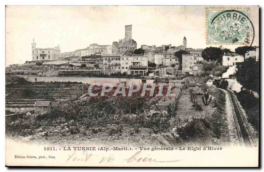 La Turbie (Alpes-Maritimes) — Allgemeine Ansicht — Le Righi d'Hiver — Edition Giletta, Foto Nice, Nr. 1011 - Vorderseite