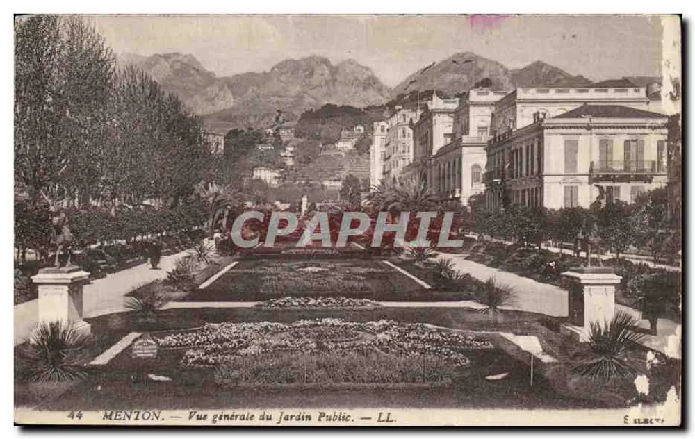 Menton — Vista geral do Jardim Público — LL. - Frente