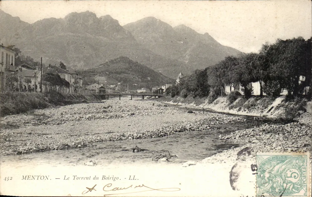 Menton — O Torrente do Boirigo — A. Courrier, n°452 - Frente