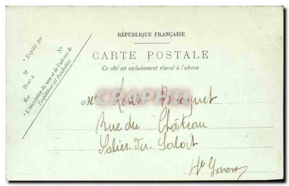 Menton — O Torrente do Boirigo — A. Courrier, n°452 - Verso