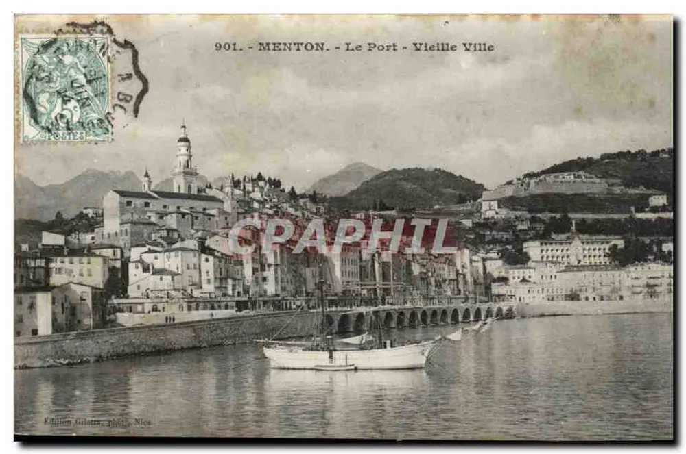 Menton - Der Hafen - Altstadt — Édition Gilette, Nice, n° 901 - Vorderseite