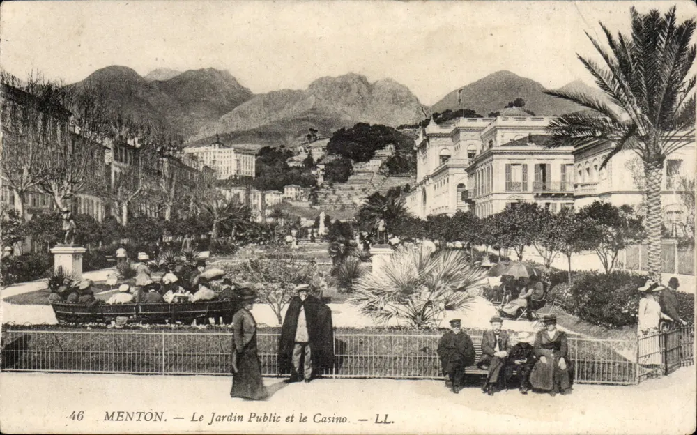 Menton — Der Öffentliche Garten und das Casino — LL. Nr. 46 - Vorderseite
