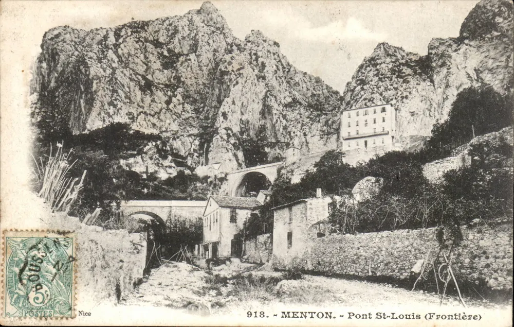 Menton - Ponte St-Louis (Fronteira) — editor Nice, n° de série 918 - Frente