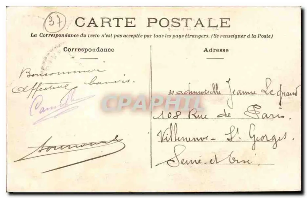 Savigny (I.-&-L.) — Avenue de la Prairie — onbekende uitgever, serie-nummer niet zichtbaar - Achterkant