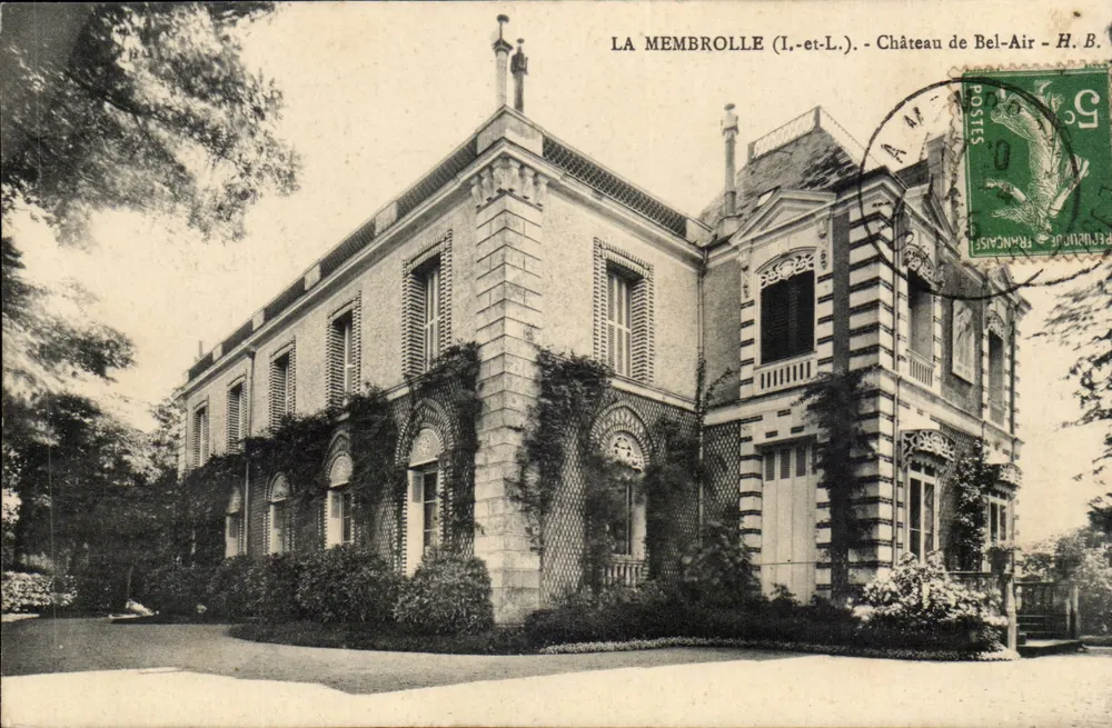 La Membrolle (I.-et-L.) - Castelo de Bel-Air - H.B. - Frente