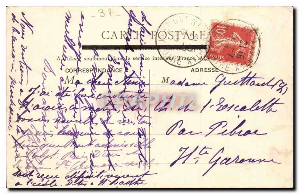 Villa Beaugailard — Tours — Lib. Peñcar - Verso