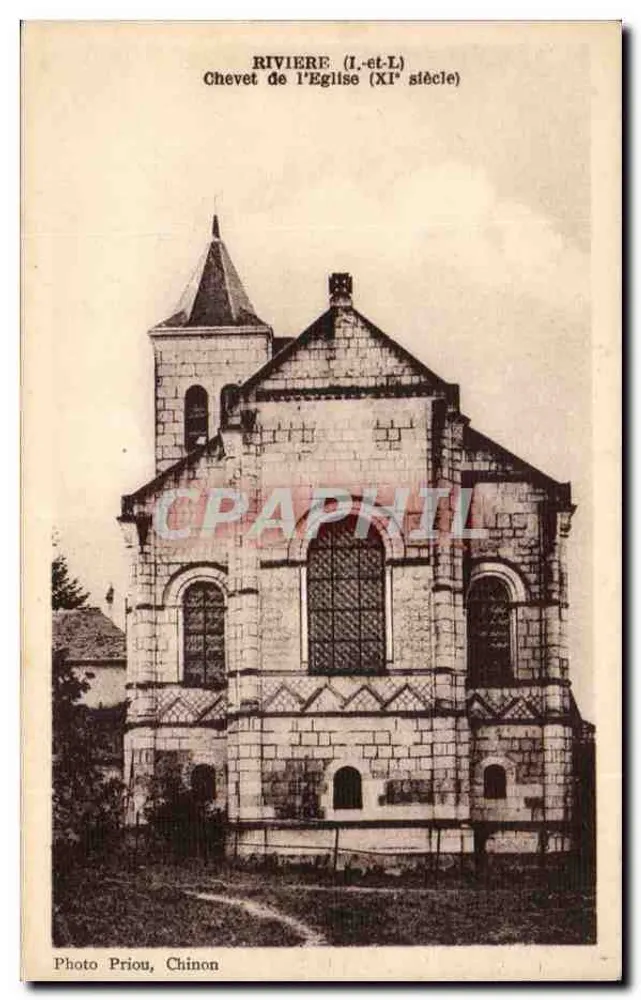 Rivière (Il-et-L) — Cześć kościoła (XI wiek) — Foto Priou, Chinon - Awers