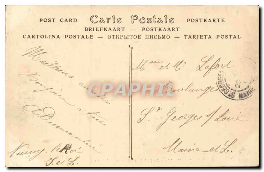 Tours — Rathaus, Place des Palais de Justice — Péricat Fils, Buchhändler, Tours - Rückseite