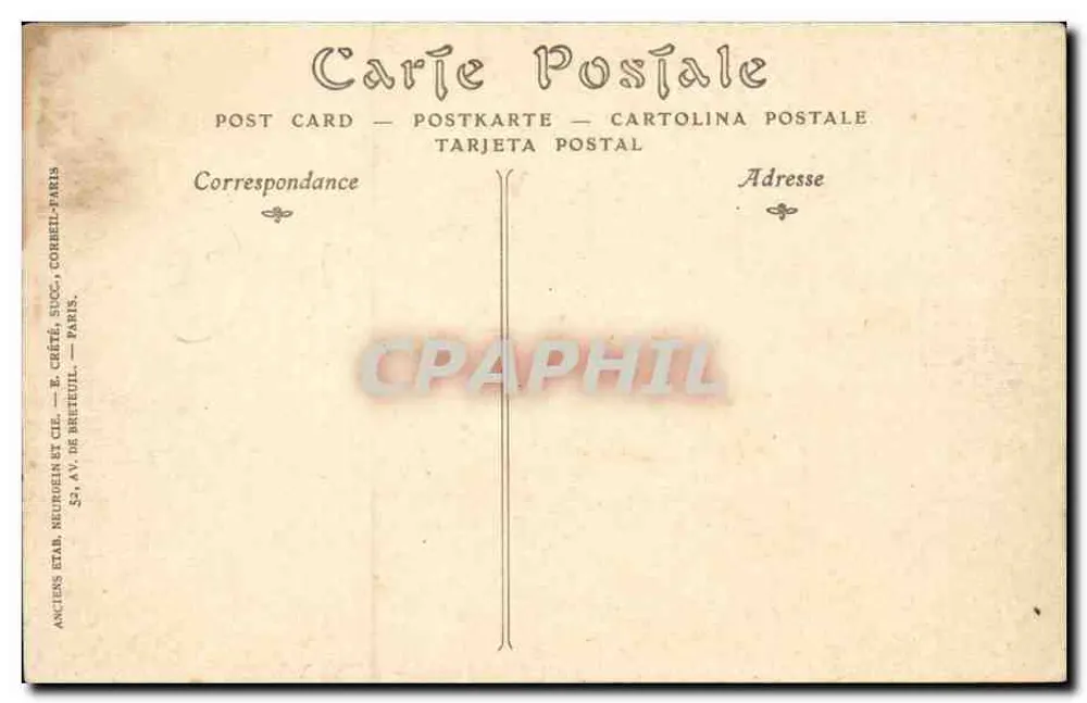 Tours — Palácio de Justiça — Editor: E. Cré té, Paris - Verso